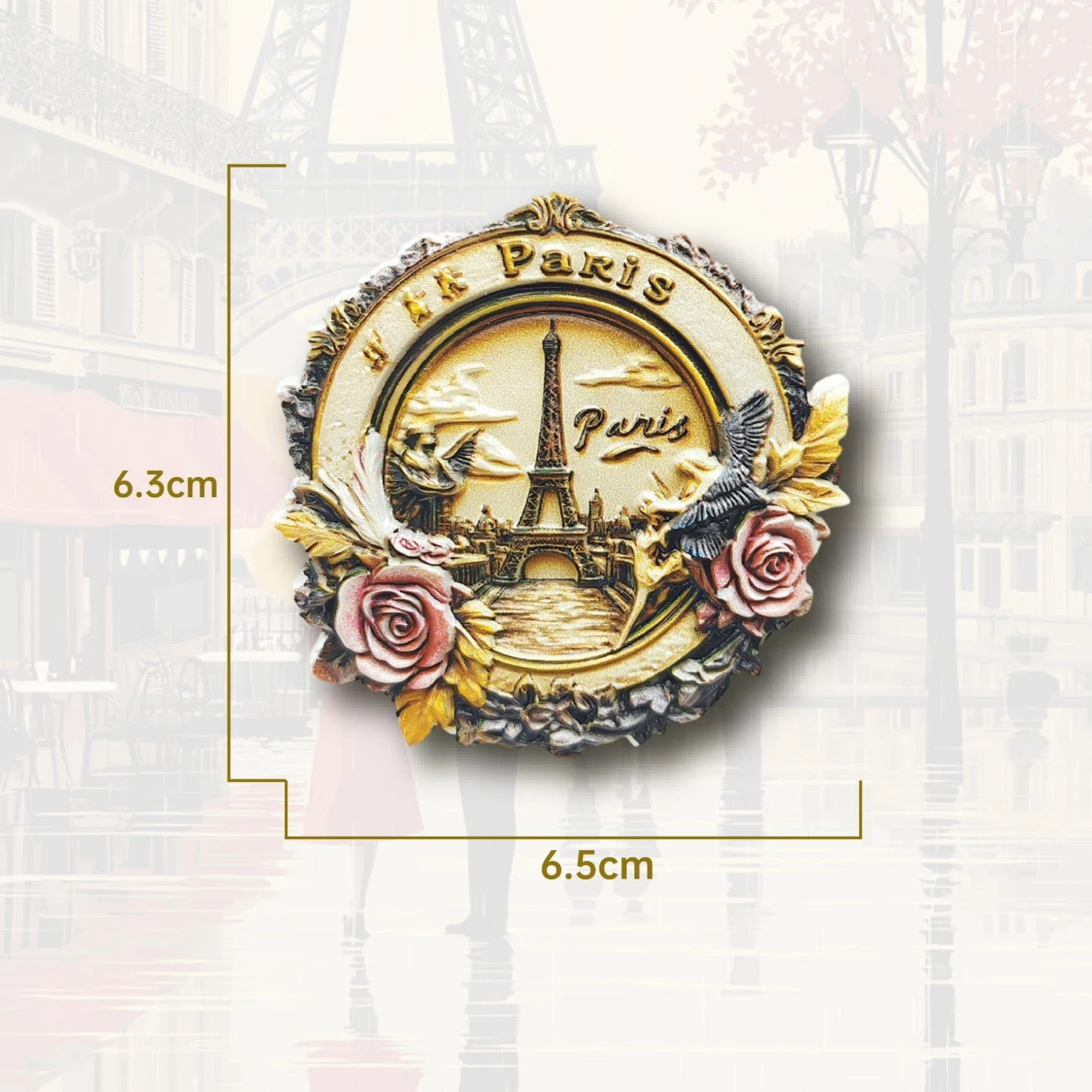 France Travel Souvenir Fridge Magnets