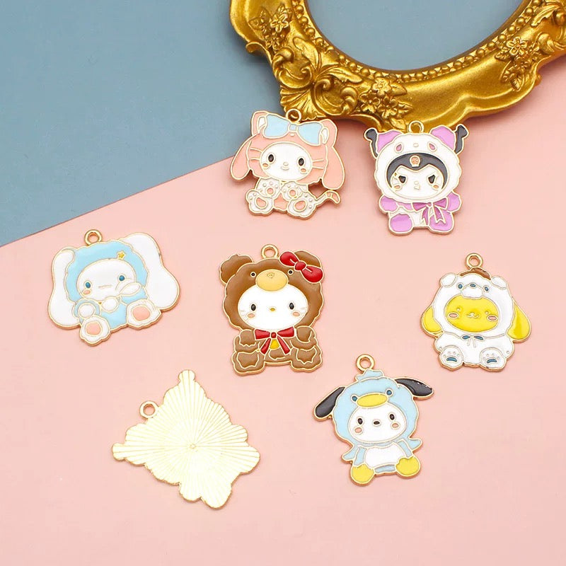 Cute Sanrio Alloy Charms for Jewelry Making