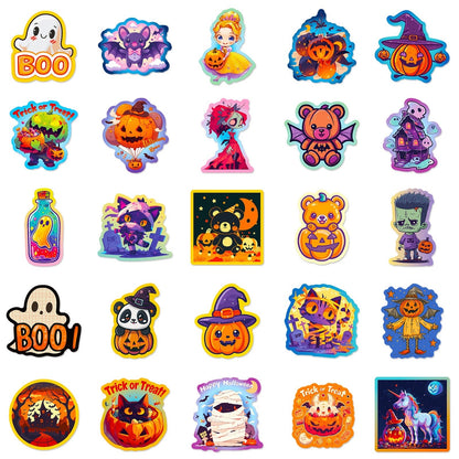 Halloween Pumpkin Bat Castle Graffiti Stickers - 50Pcs