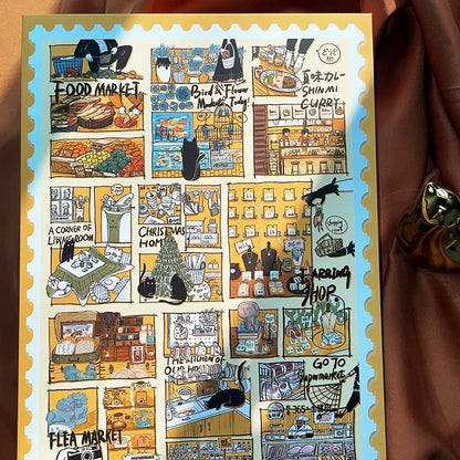 Black Cat’s Diary 1000 Piece Jigsaw Puzzle