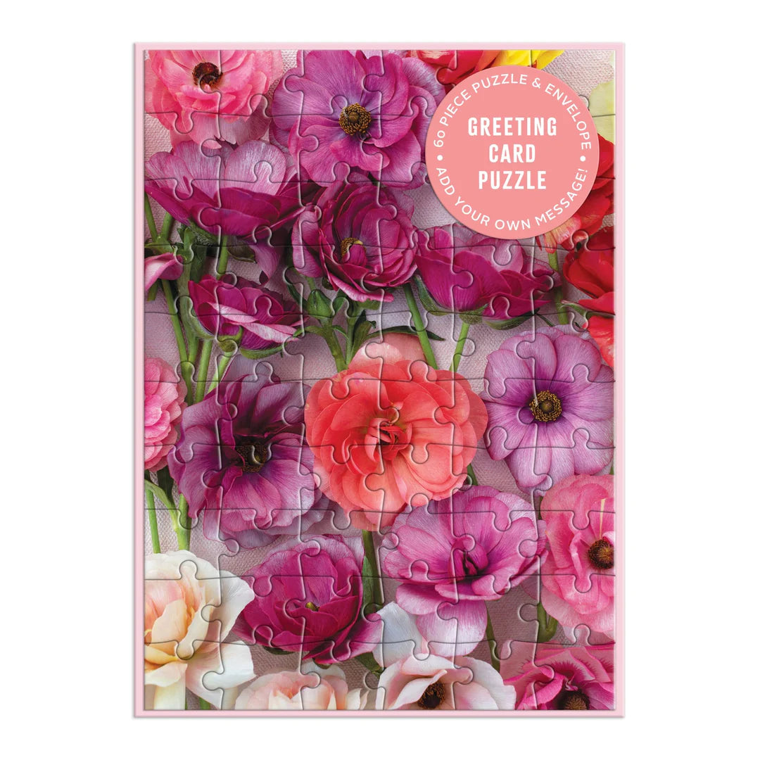 Ranunculus Greeting Card Puzzle Galison