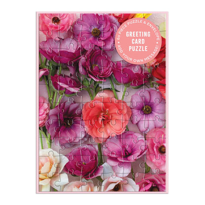 Ranunculus Greeting Card Puzzle Galison