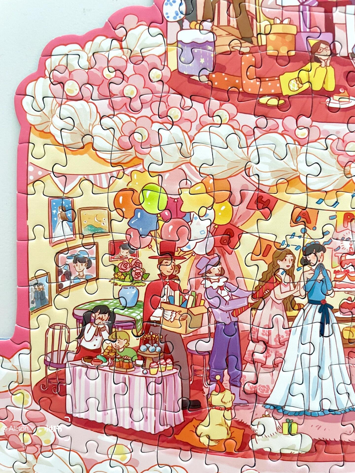 Momibook Birthday Cake Puzzle – 481 Irregular Pieces