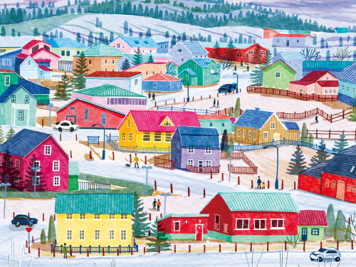 Iceland Dreamer Town 500 Piece Jigsaw Puzzle ZHIJU
