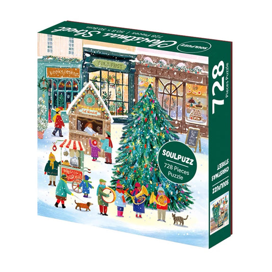 Christmas Street 728 Piece Jigsaw Puzzle Soulpuzz