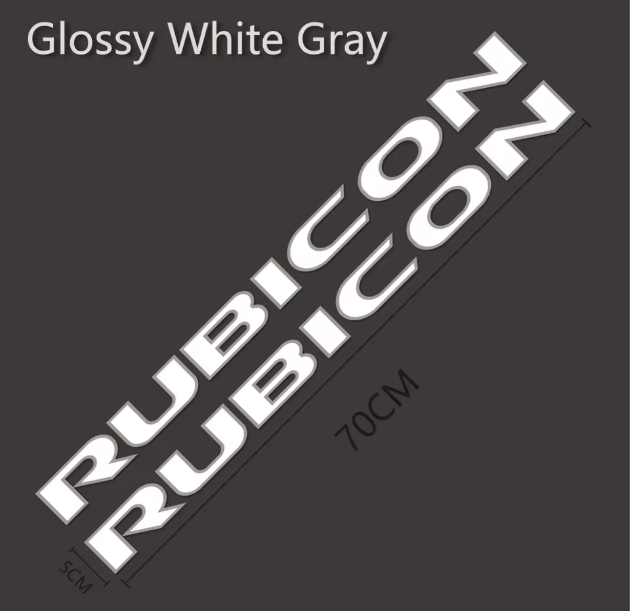 Custom RUBICON Hood Decal – Vinyl Sticker for Jeep Rubicon