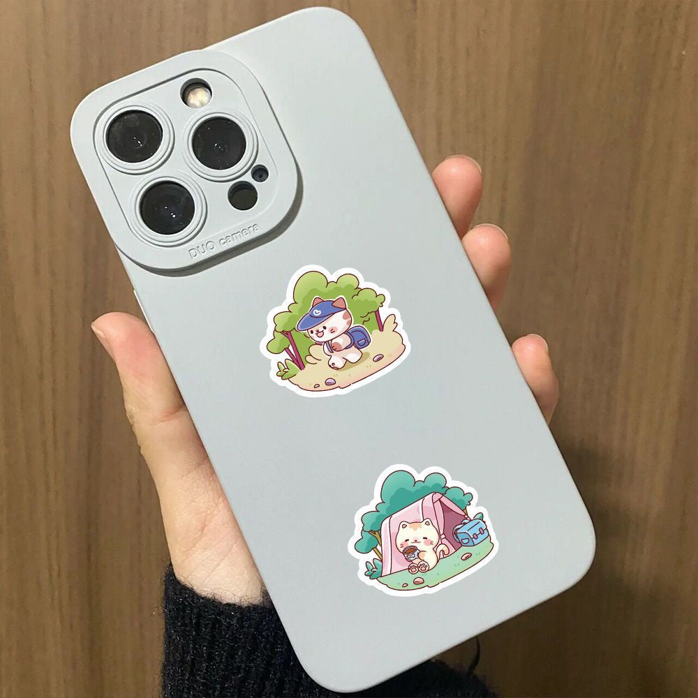 Kawaii Cat Daily Life Stickers 60 Pieces V Boutique Studio