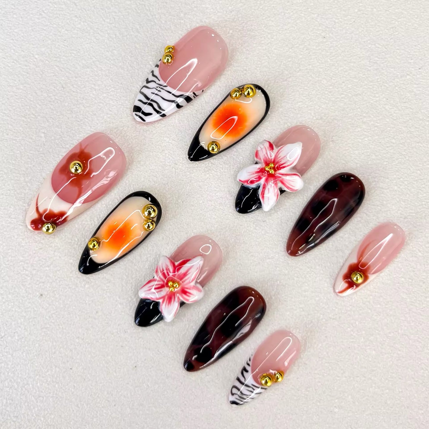 Ongles à coller Wild Beauty Floral