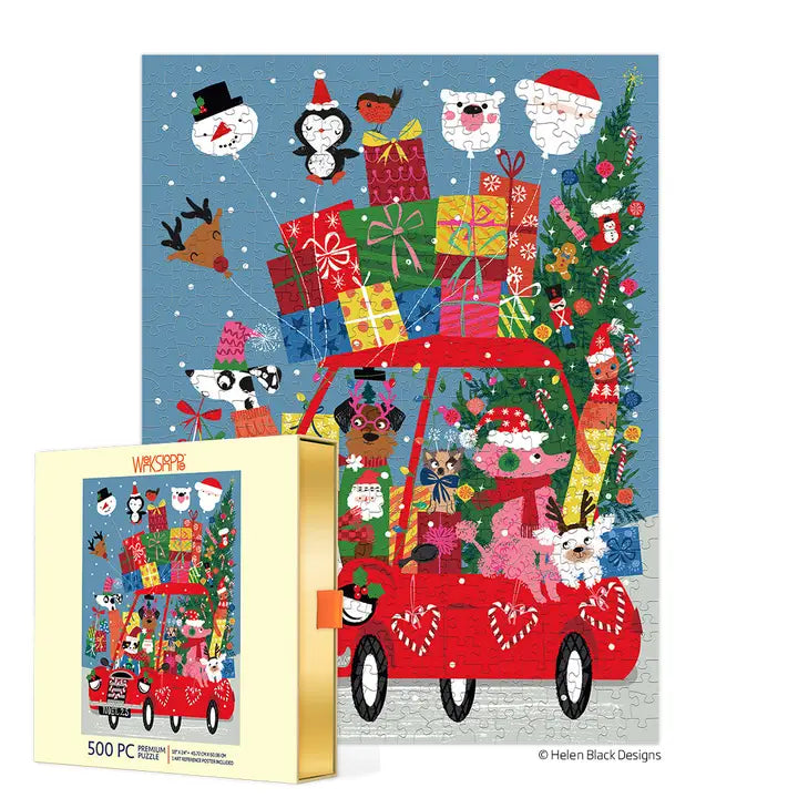 Festive Fun Car 500 Piece Christmas Puzzle WerkShoppe