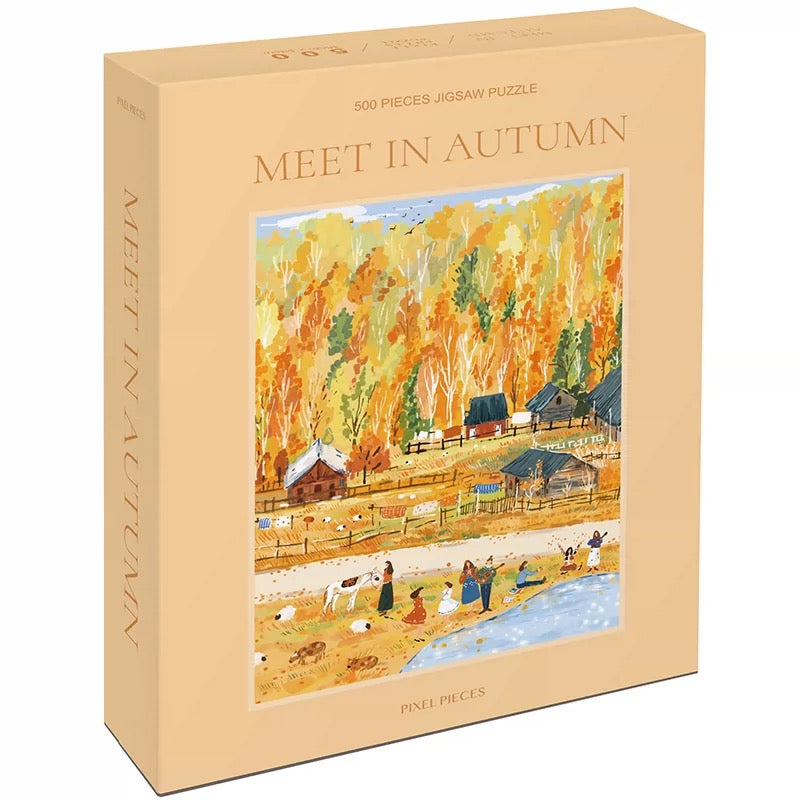 Meet in Autumn 500 Piece Jigsaw Puzzle