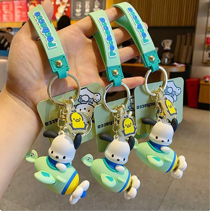 Kawaii Sanrio Airplane Keychain