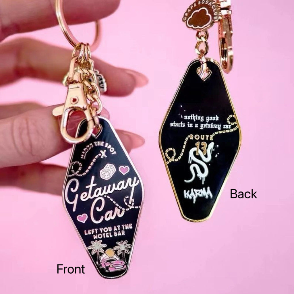 Taylor Swift Inspired Motel Keychain – Vintage Aesthetic Gift