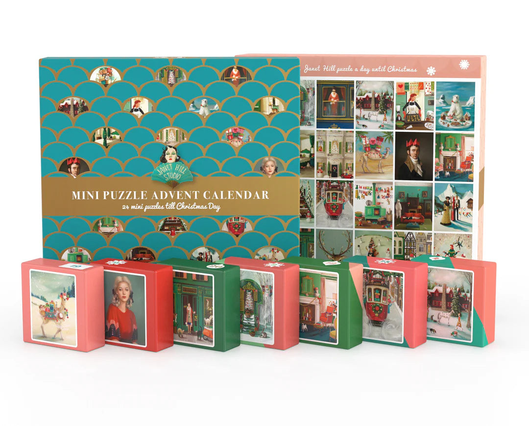 Janet Hill Advent Calendar Set of 24 Mini Puzzles