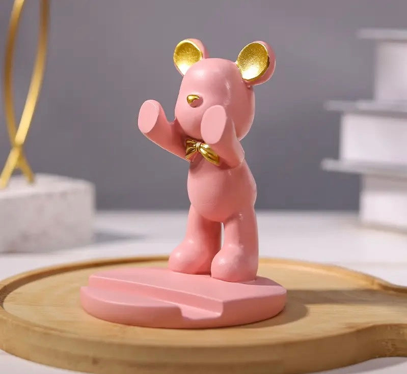 Support de téléphone créatif en forme d'ours Kawaii