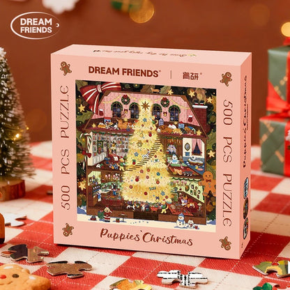 Puppies’ Christmas 500 Piece Jigsaw Puzzle Dream Friends