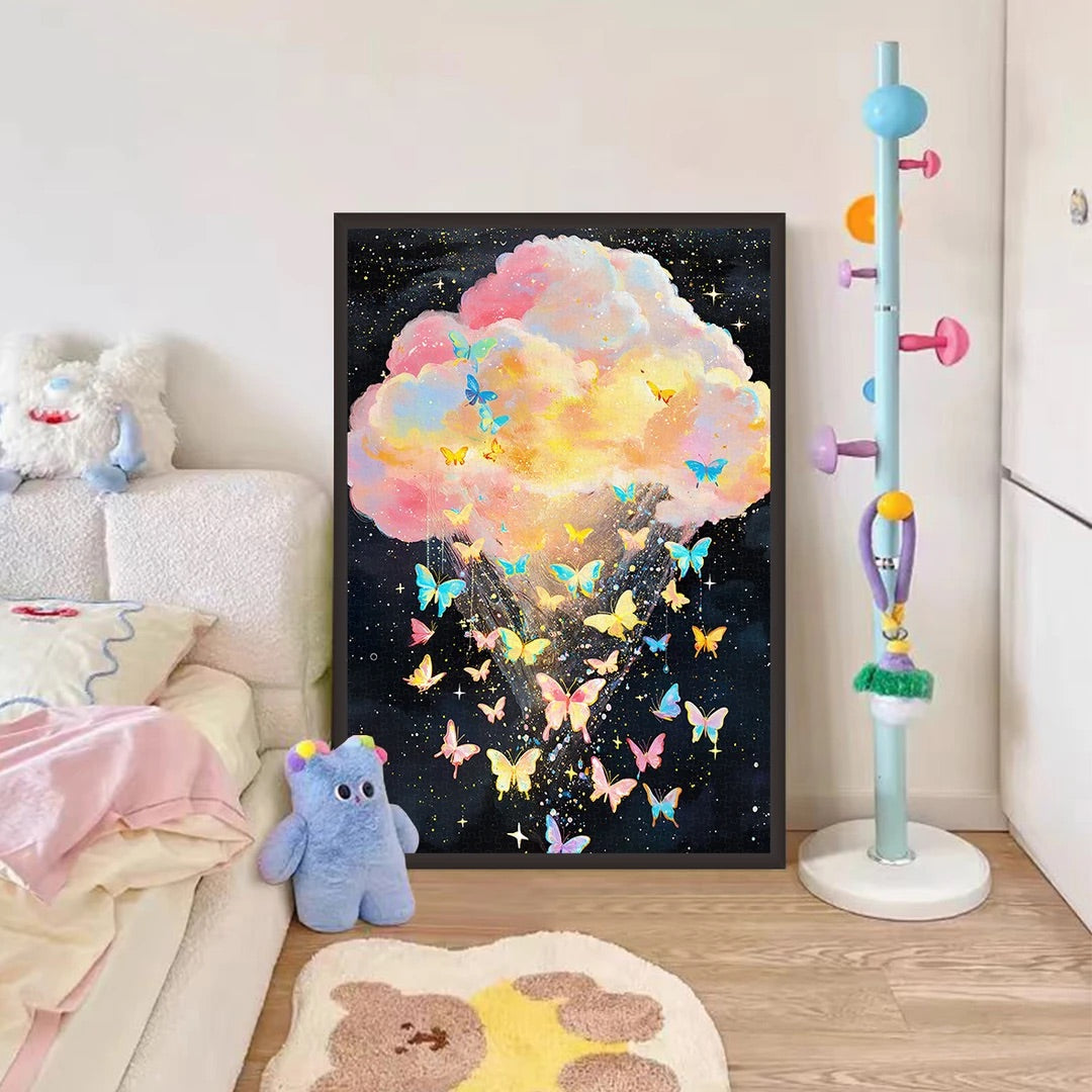 Butterflies Drawn to Dream Clouds Jigsaw Puzzle Mood Puzzle
