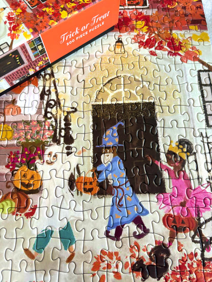 Galison Trick or Treat 500 Piece Puzzle