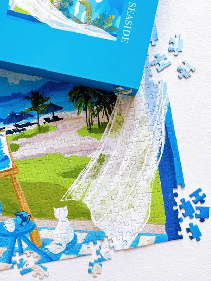 CHILL PUZ Summer Seaside 500 Piece Jigsaw Puzzle CHILL PUZ