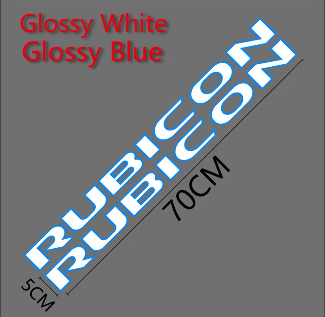 Custom RUBICON Hood Decal – Vinyl Sticker for Jeep Rubicon