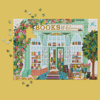 Books and Blooms 1000 Piece Puzzle