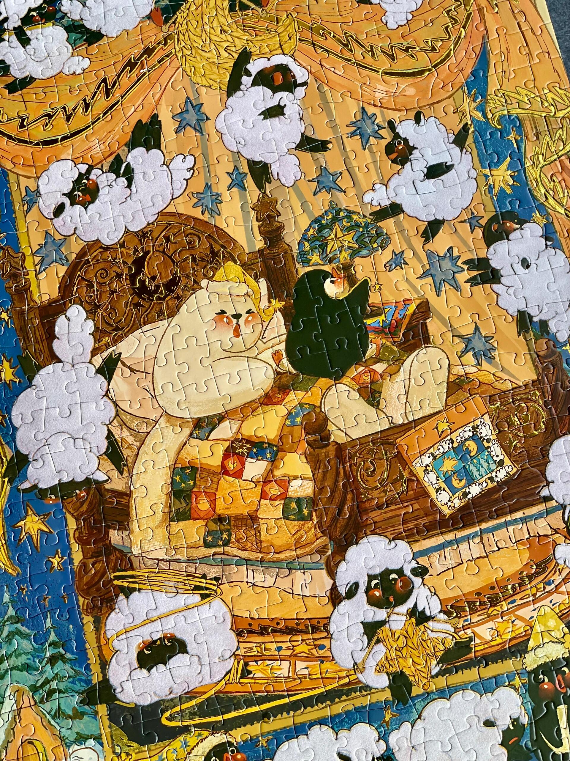 Pin Pin Counting Sheep 521 Piece Foil Jigsaw Puzzle Pin Pin
