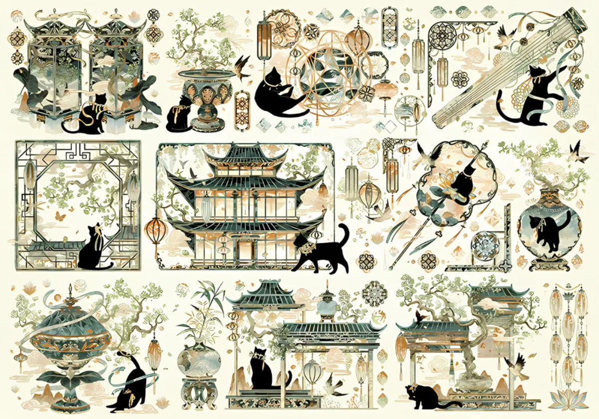Botop Fusion Song Dynasty Black Cat 1000 Piece Jigsaw Puzzle