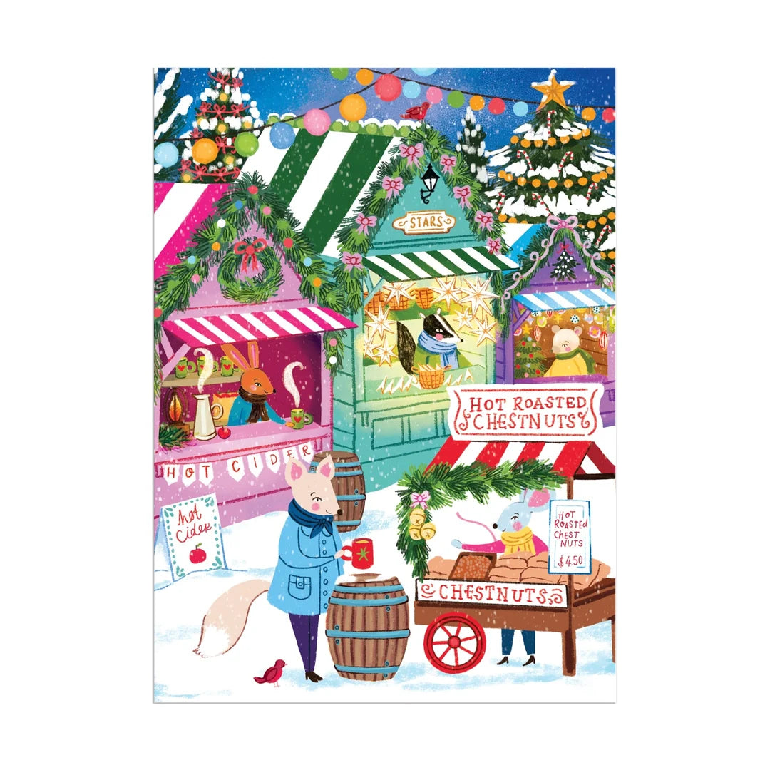 Holiday Market 130 Piece Puzzle Ornament Galison