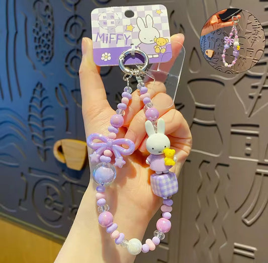 Miffy Kawaii Beaded Phone Charm
