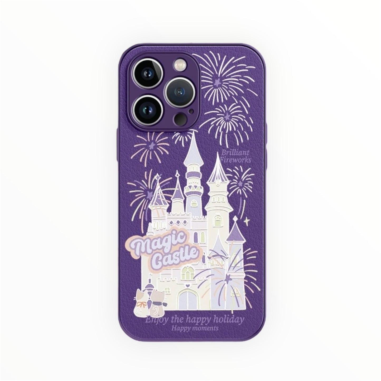 Étui de téléphone en cuir liquide Magic Castle
