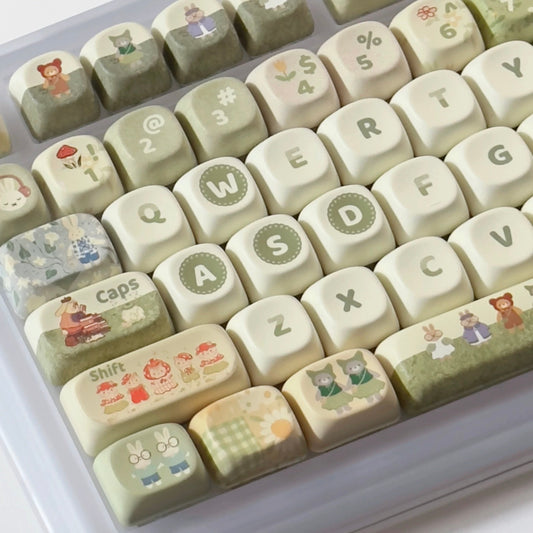 Forest Picnic Keycaps – XOA Profile, 131 Keys for MX Keyboards