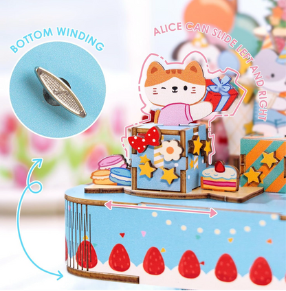 DIY Birthday Cake Music Box – 141pcs Puzzle Kit