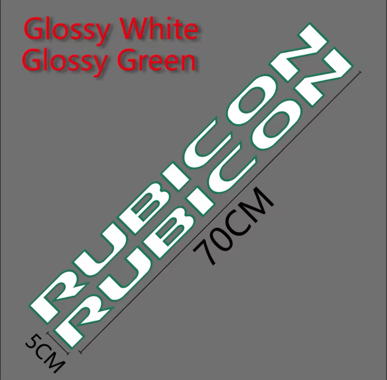 Custom RUBICON Hood Decal – Vinyl Sticker for Jeep Rubicon