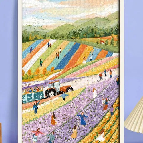 Momibook Furano Flower Fields 1000 Piece Jigsaw Puzzle