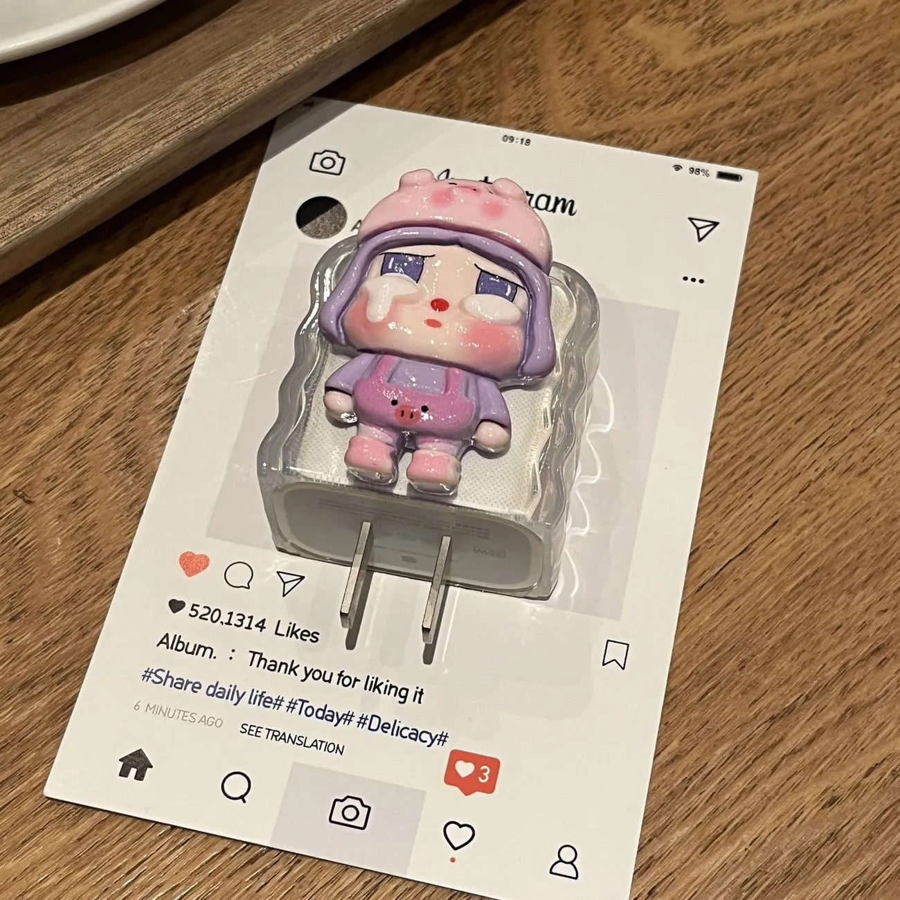 Cute Crybaby 3D Doll Cable Cover Set – Kawaii Charging Cable Protector