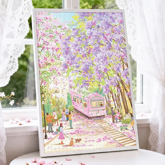 Spring Train 1000 Piece Jigsaw Puzzle Gubu