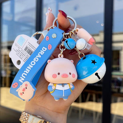 Kawaii Pig Keychain Set