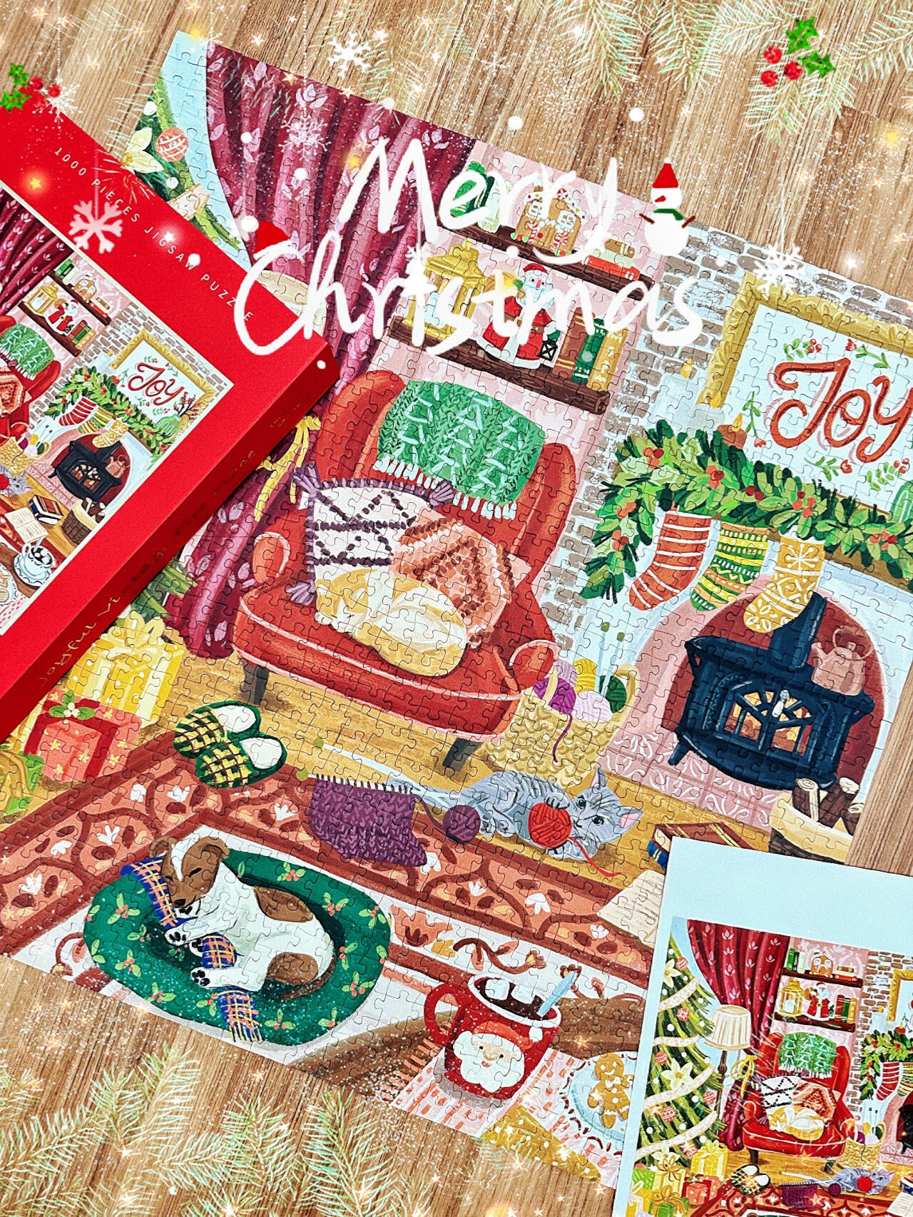 Joyful Vintage Fireplace 1000 Piece Jigsaw Puzzle