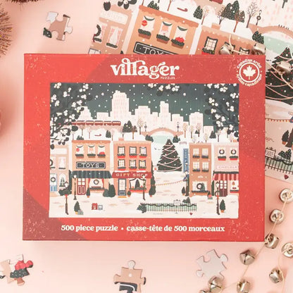 [Pre-Order] Small Town Holiday 500-Piece Puzzle Villager Puzzles
