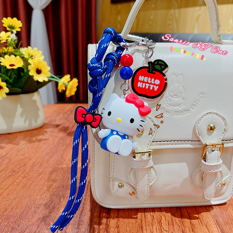 Hello Kitty Keychain with Strap – Cute Cartoon Bag Charm Gift
