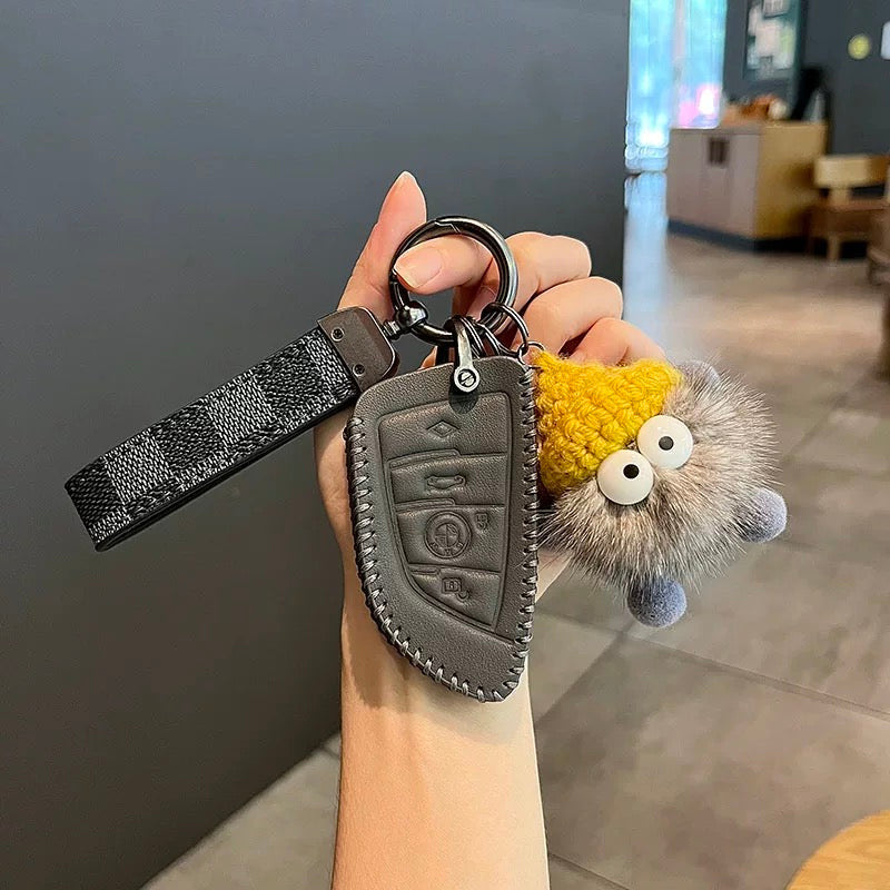 Protective Leather Car Key Fob Cover for BMW Series