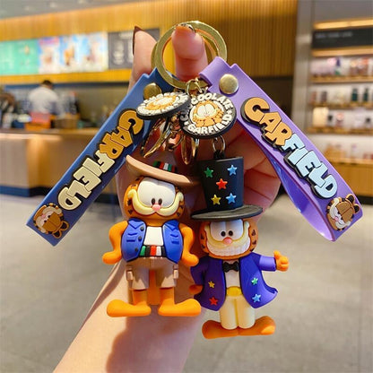 Garfield Cartoon Figure Keychain Charm