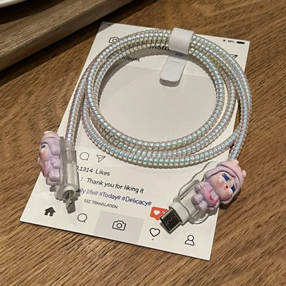 Cute Crybaby 3D Doll Cable Cover Set – Kawaii Charging Cable Protector