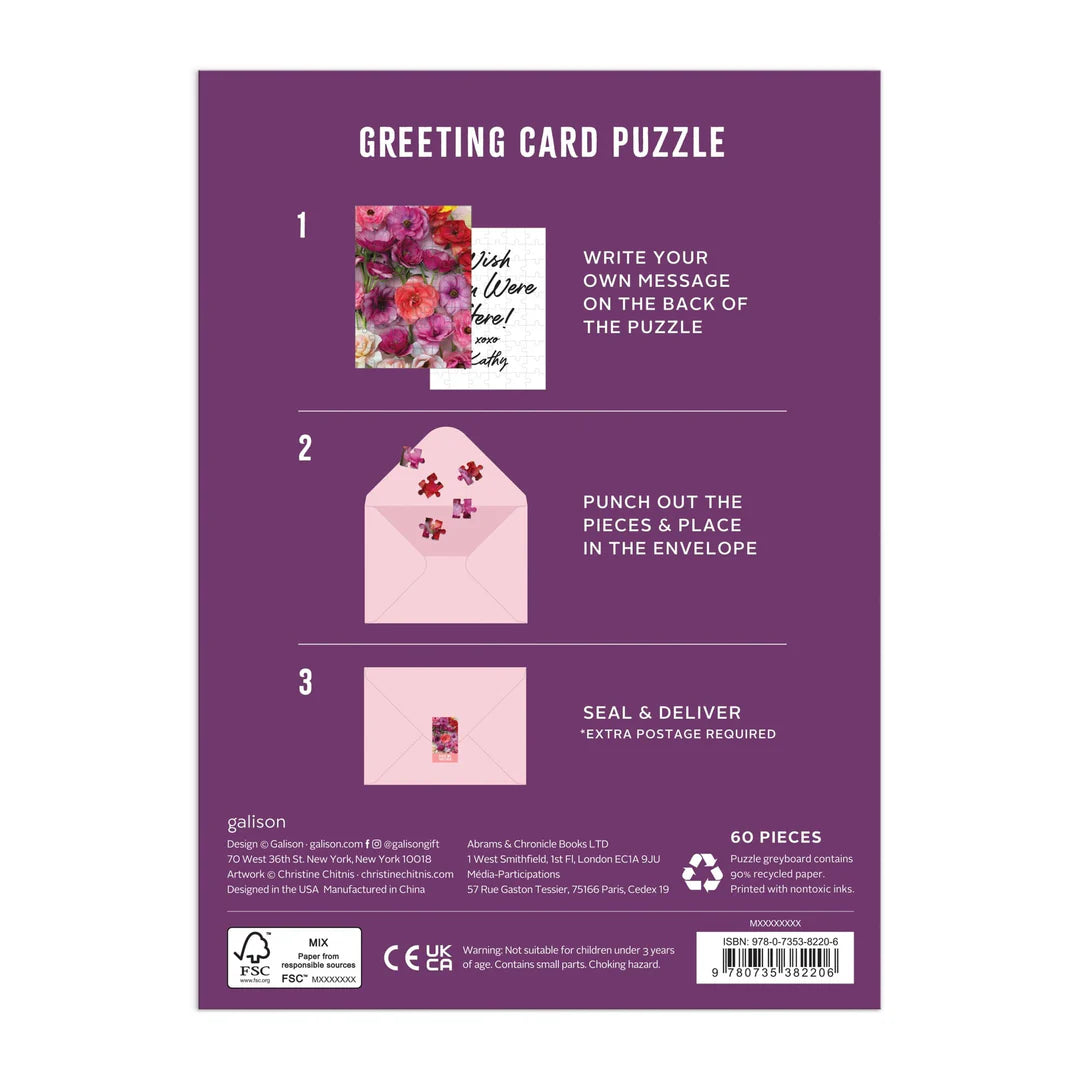 Ranunculus Greeting Card Puzzle Galison