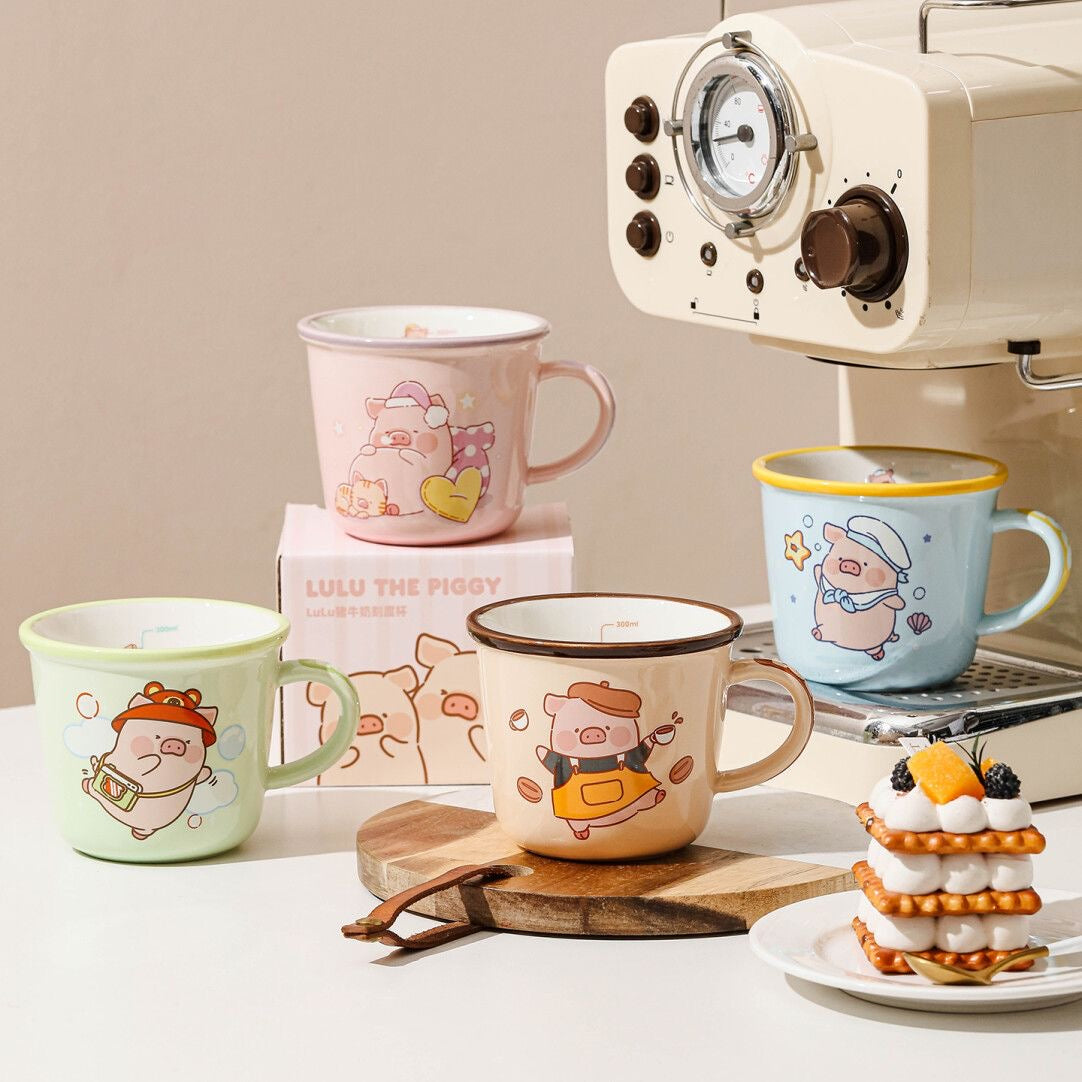Cute Cartoon Pig Ceramic Mug