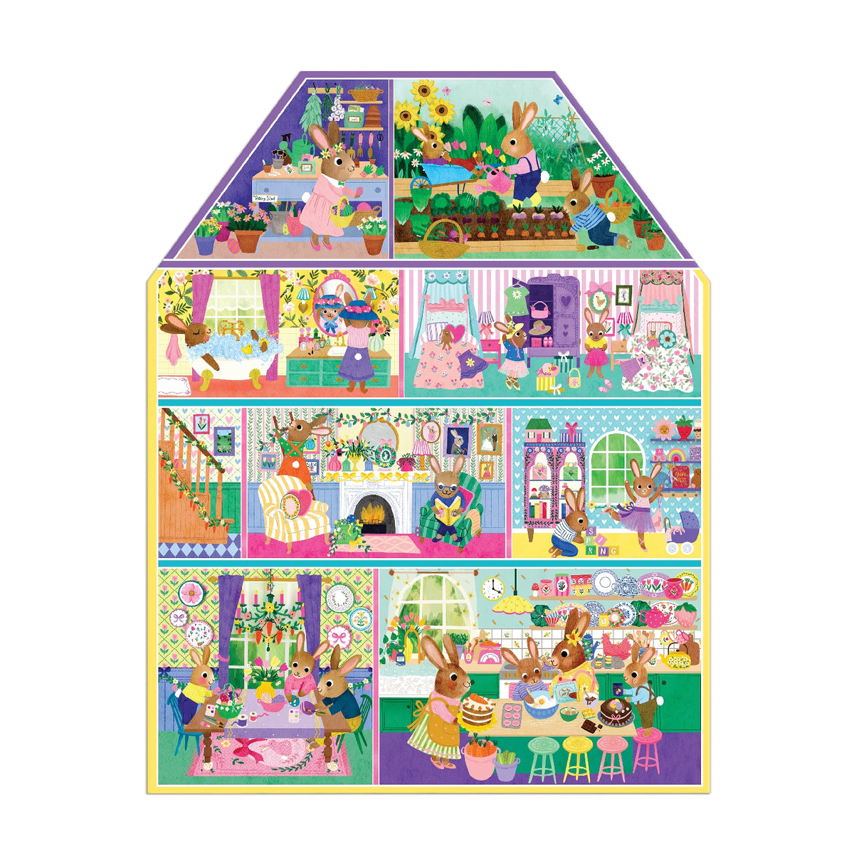 Cottontail Cottage 100 Piece House-shaped Puzzle – V Boutique Studio