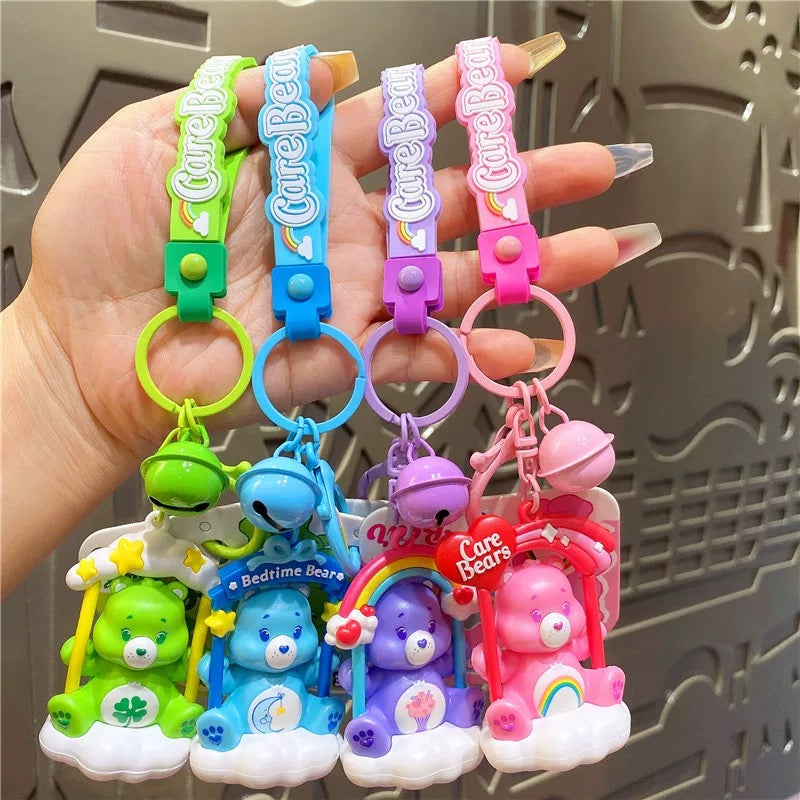 Rainbow Swing Care Bears Keychain