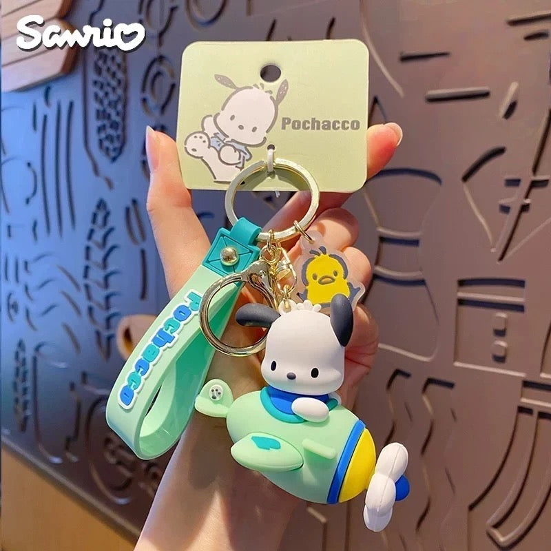 Kawaii Sanrio Airplane Keychain