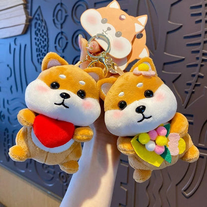 Cute Plush Shiba Dog Keychain