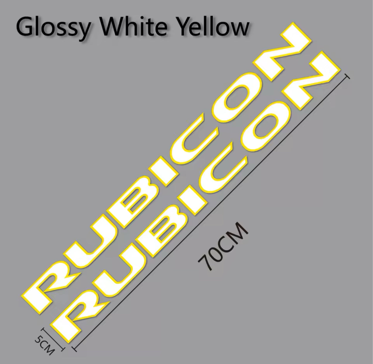 Custom RUBICON Hood Decal – Vinyl Sticker for Jeep Rubicon