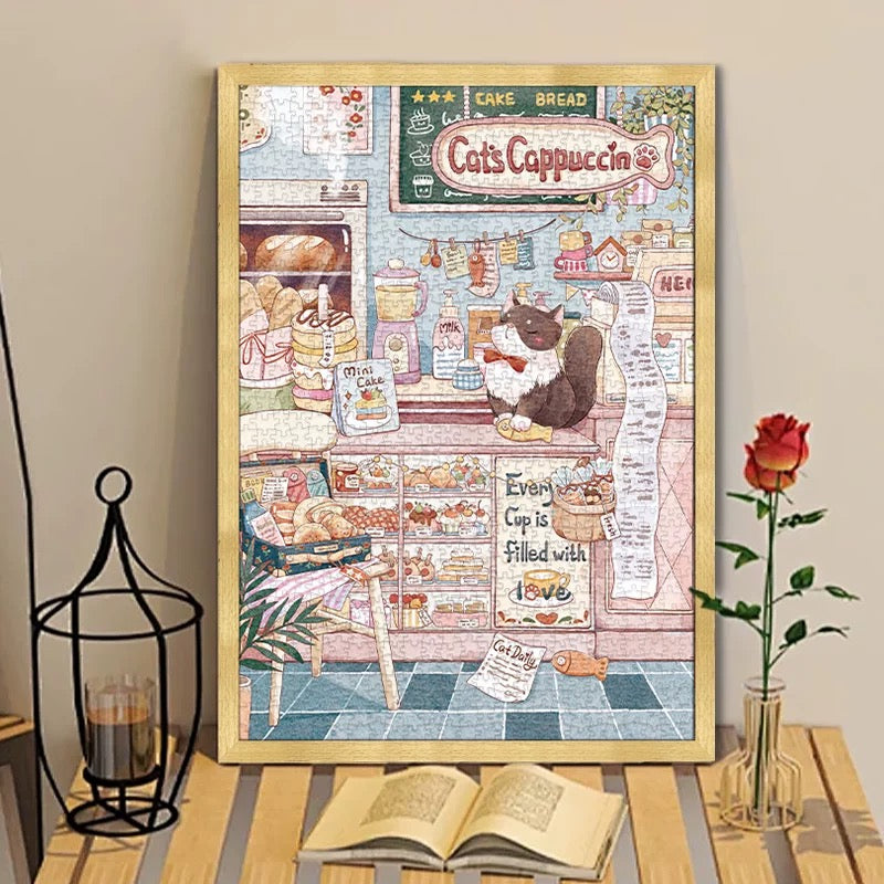 Cat Cafe 500 Piece JigsawPuzzle